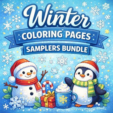 Winter Coloring Sampler Bundle – Try Before You Unwind
