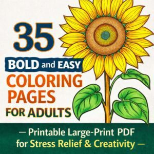 35 Bold and Easy Coloring Pages for Adults