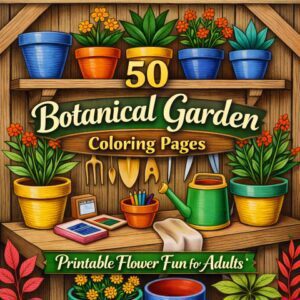 botanical coloring pages for adults