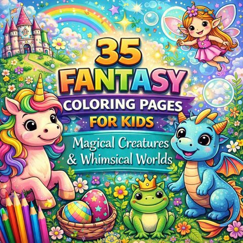 Fantasy Coloring Pages for Kids – Magical Screen-Free Fun