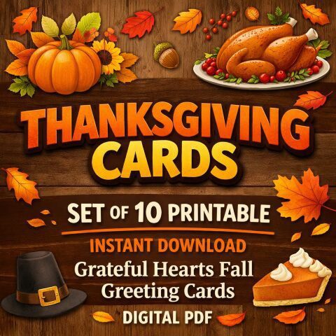 10 Thanksgiving Cards – Screen-Free DIY Gift with Heart