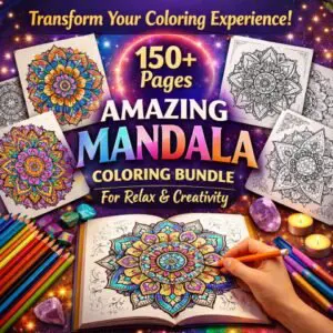 mandala coloring bundle 150 pages