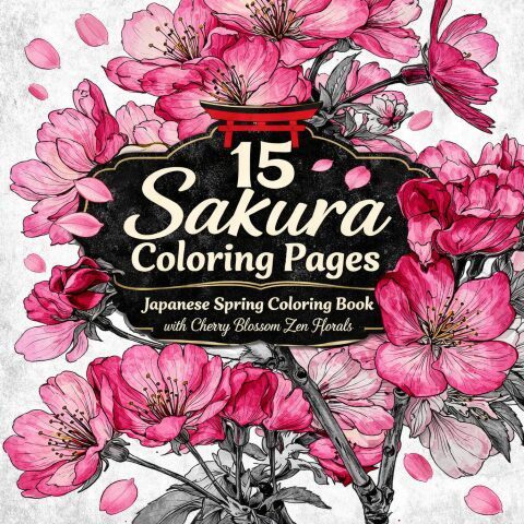 15 Sakura Coloring Pages – Japanese Zen Spring Calm