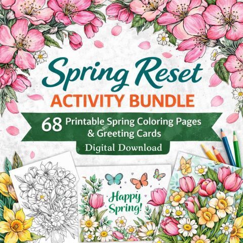 Spring Reset Bundle – 68 Pages and Cards for Fresh Calm