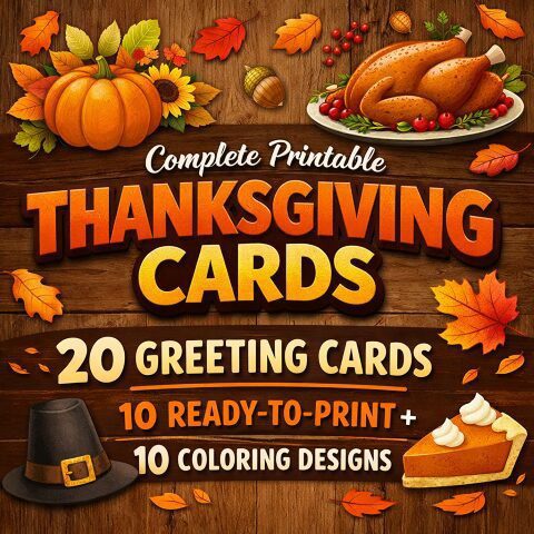 20 Thanksgiving Cards – Heartfelt Screen-Free DIY Gifting