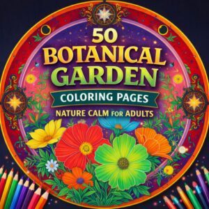 botanical coloring pages for adults