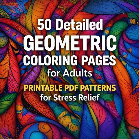 50 Geometric Coloring Pages – Focus and Mindfulness