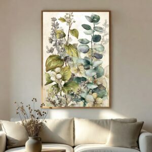 Eucalyptus Watercolor Print - Sage Green Printable Botanical Wall Art