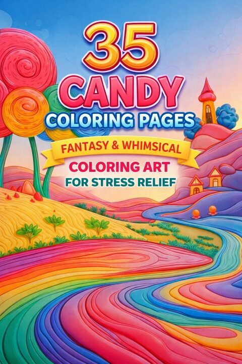 35 Candy Fantasy Coloring Pages – Sweet Stress Relief
