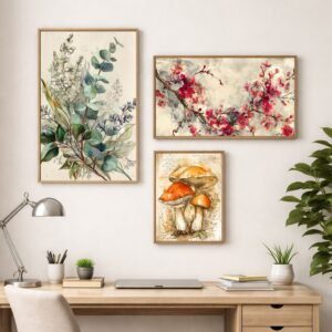 printable botanical wall art set digital